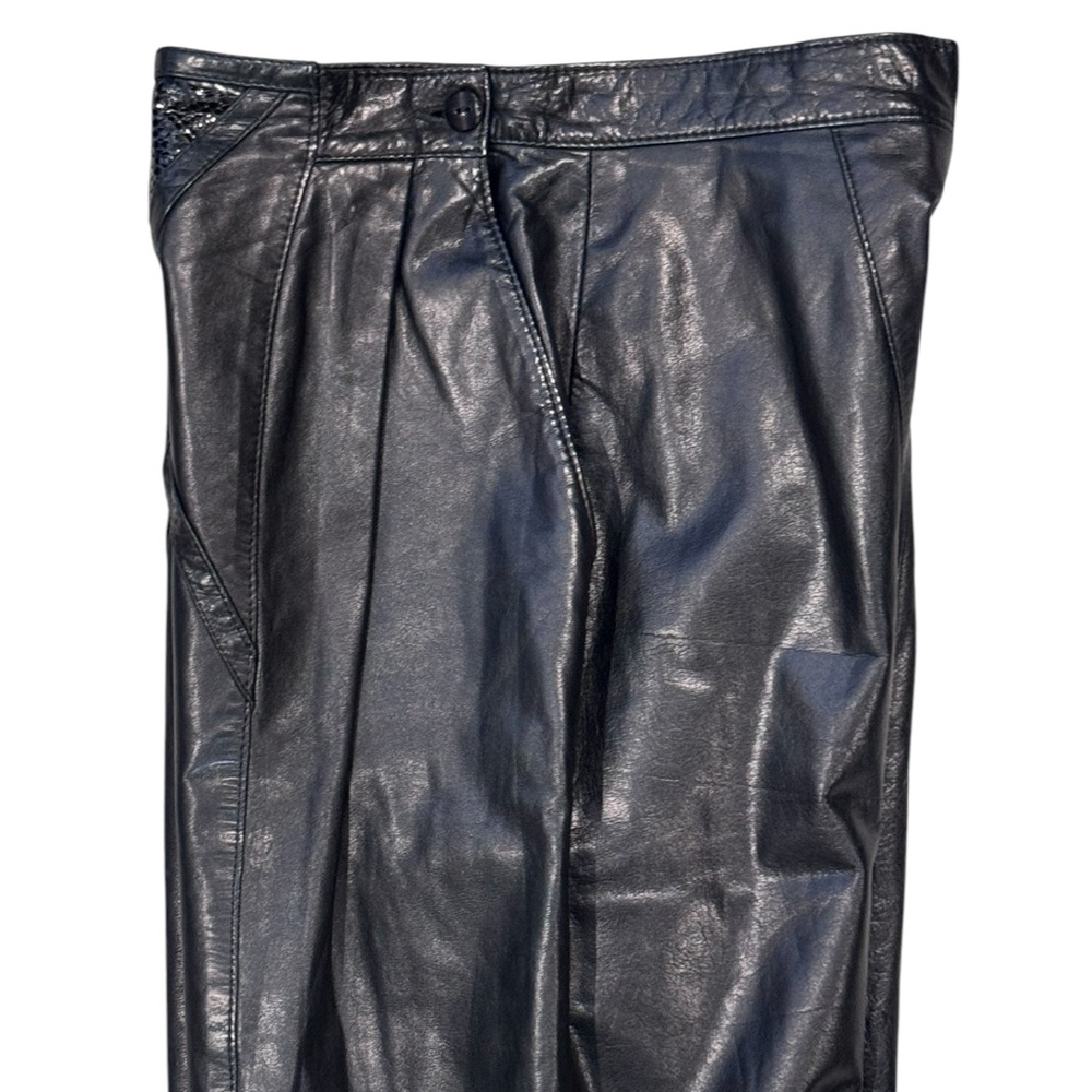 Dominic Bellissimo Leather High Rise Pant 4 - Picture 7 of 15